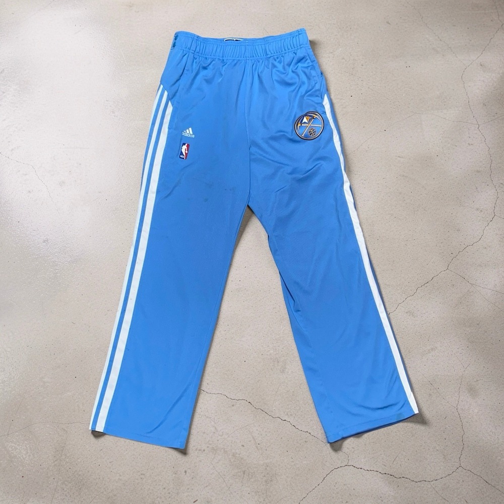 Adidas NBA Denver Nuggets Mens Track Pants Blue Climacool Size L 9920A 08
